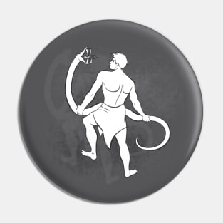 Zodiac sign Ophiuchus - Black and white lineart Pin