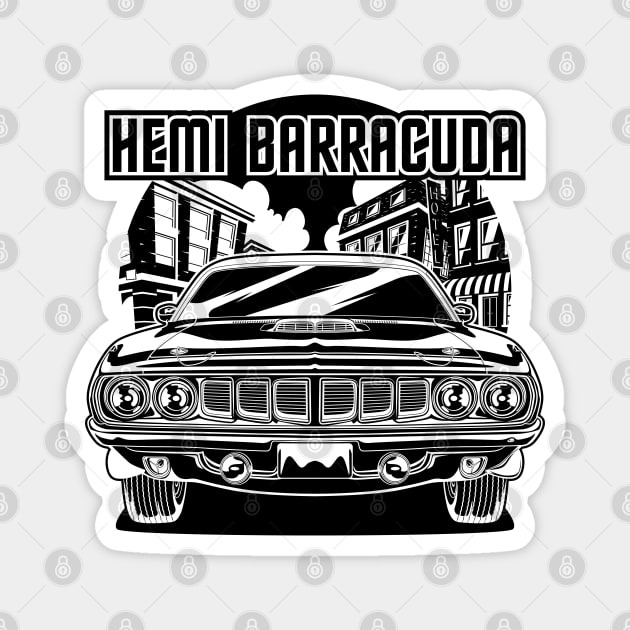 Hemi Cuda (Black Print) Magnet by WINdesign