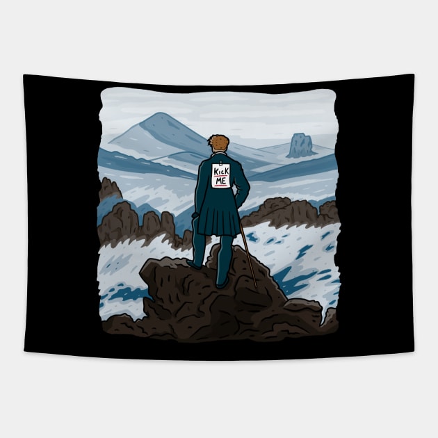 Kick in the Fog! Tapestry by Raffiti