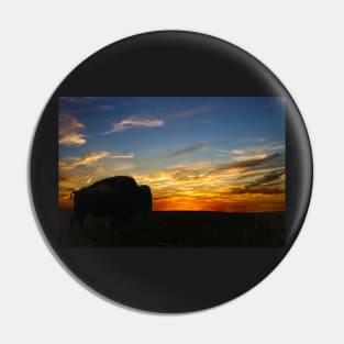 Bison Sunset Prairie Pin