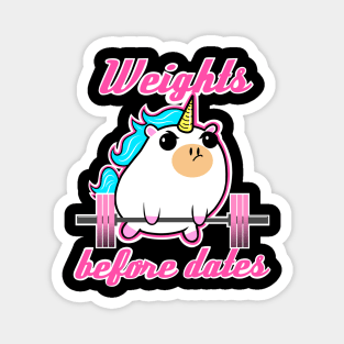 Weights before dates Magnet