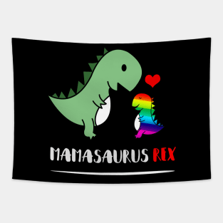 'Proud Mamasaurus Rex LGBT' Cool Rainbows Gift Tapestry
