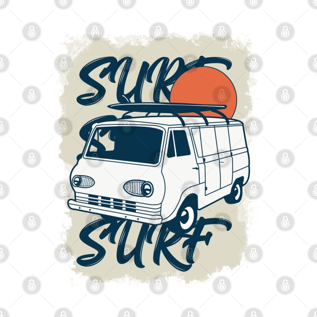 Vintage Surfer Van Design For Surfers And Adventurers by StreetDesigns