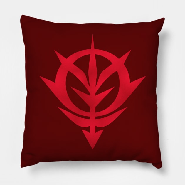 Newtype Zeon [Red] Pillow by DCLawrenceUK