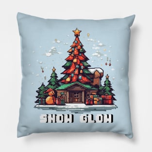 Pixelized warm home christmas Pillow