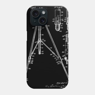 Camera Stand or Tripod Vintage Patent Hand Drawing Phone Case