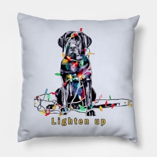 Lighten up Black Labrador Pillow