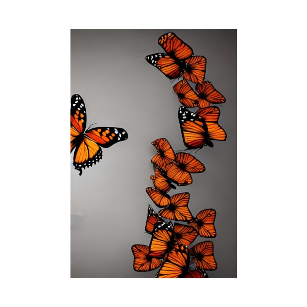 Monarch Butterflies fluttering to the sky by Parody-is-King