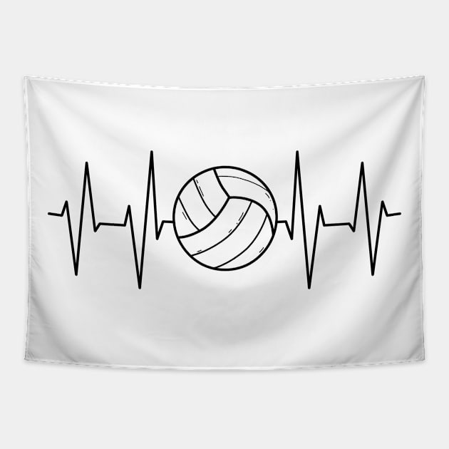 Volleyball Heartbeat Tapestry by Imutobi