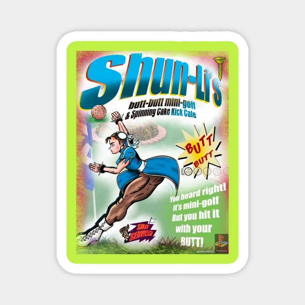 Silly Services 3-Butt butt golf Magnet by Popoffthepage