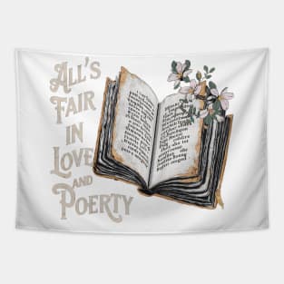 all s fair in love and poetry book and jasmine Tapestry