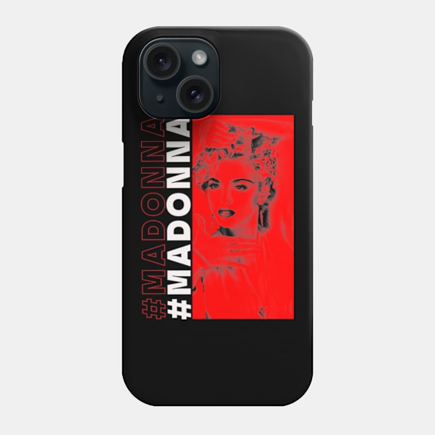 MADONNA PORTRAIT RED SPACE Phone Case by MiaMagic