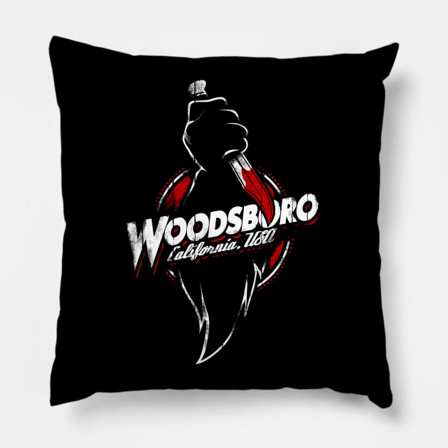 Visit Woodsboro! Pillow by Samhain1992