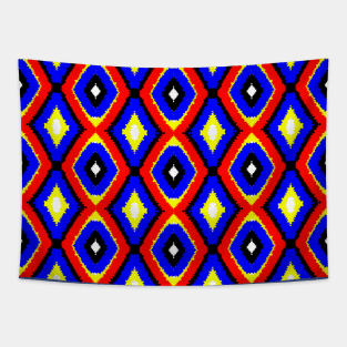 Tribal Pattern Dark Colours Diamond Design Tapestry