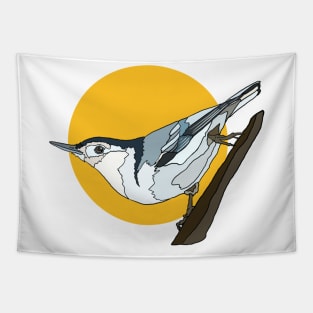 White Breasted Nuthatch Tapestry