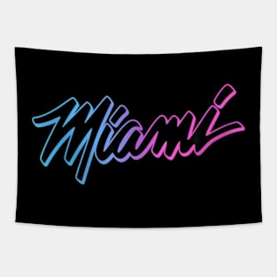 Miami Sunset Logo Tapestry