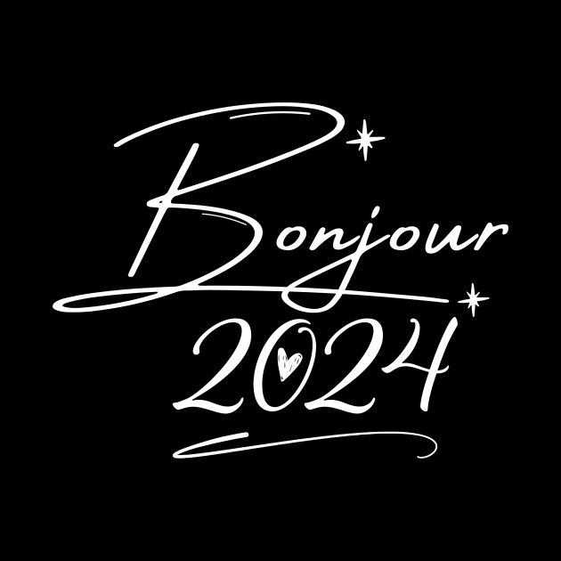 Chic Greetings: Bonjour 2024 by DaShirtXpert