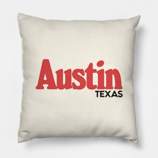 Austin, Texas //// Retro Typography Design Pillow