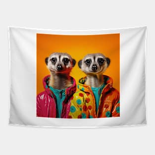 Hipster Meerkats 2 Tapestry