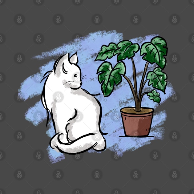 Cat & Plant by lgood663