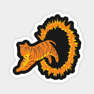 Tiger and Flames Magnet