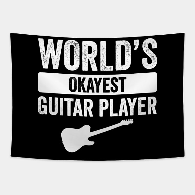 World's Okayest Guitar Player Tapestry by Horisondesignz