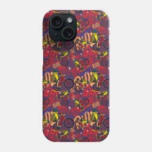 ride crash swear repeat pattern Phone Case