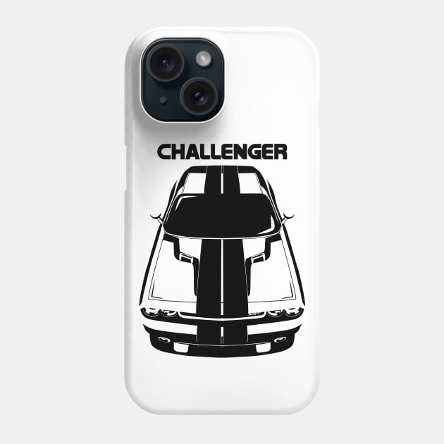 Dodge Challenger 2008-2014 - Black Stripes Phone Case by V8social