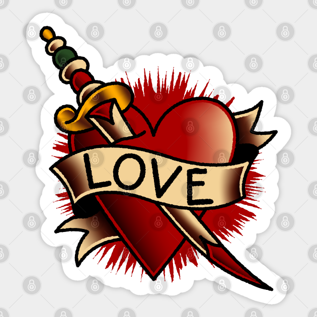 OldSalt American Traditional Love Heart Banner Tattoo - Tattoo - Sticker | TeePublic OldSalt American Traditional Love Heart Banner Tattoo - Tattoo - Sticker | TeePublic