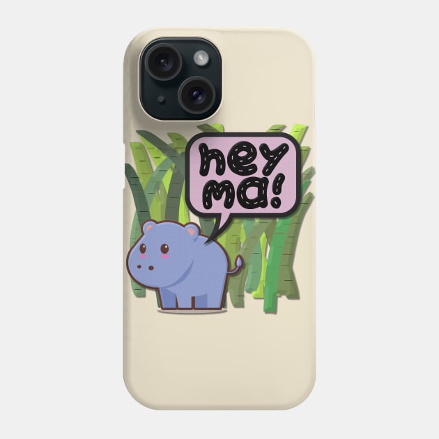 Baby Hippo- Hey Ma! Phone Case by The Skipper Store