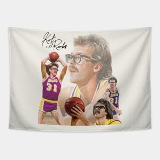 Kurt Rambis Vintage Style Basketball Tapestry