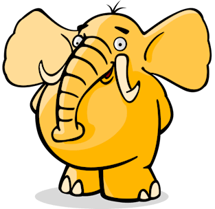 Yellow Elephant Magnet