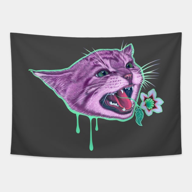 Here Kitty Kitty in Purple Tapestry by Caia Koopman