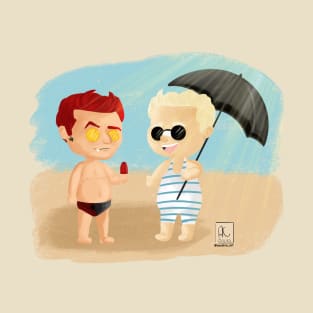 Beach day! Featuring umbrellas and sunglasses T-Shirt