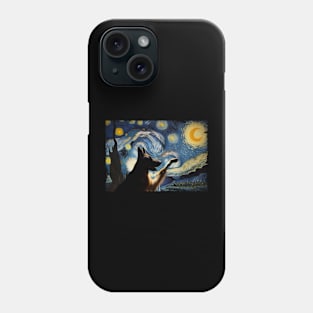 Tail Tales German Shepherd Dog Starry Night, Tee Talk Triumph Extravaganza Phone Case