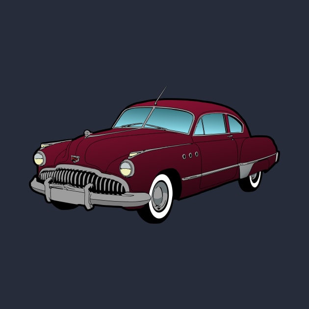 1949 maroon Buick by Ginger Bobby