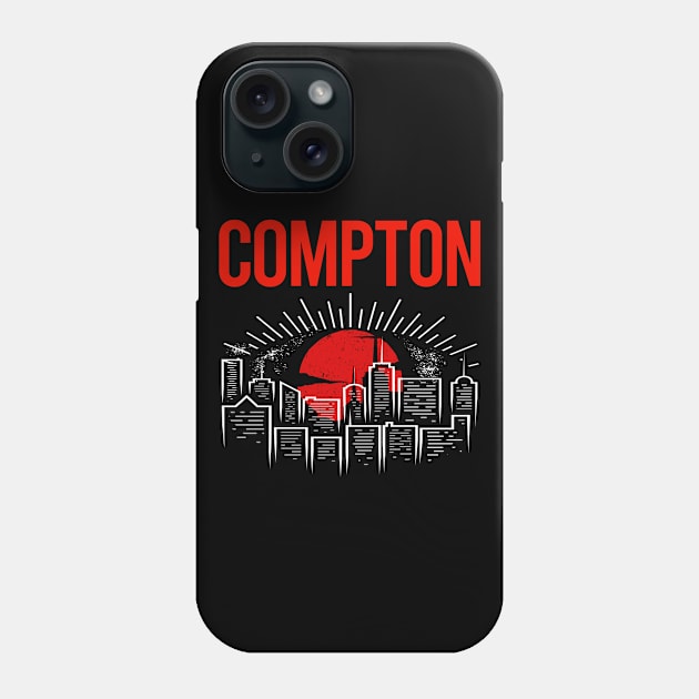 Red Moon Compton Phone Case by flaskoverhand