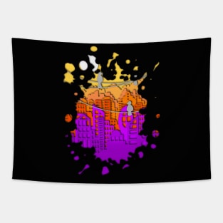 City Cut Paper Landscape Tapestry