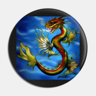 Aquatic Chinese Fish Dragon Pin