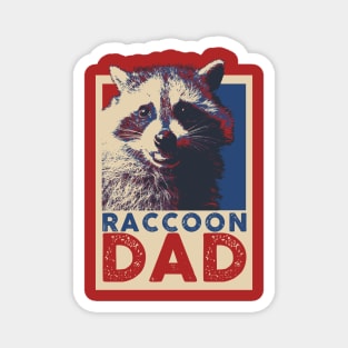 Raccoon Dad Pop Art Style Magnet