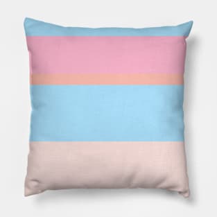 A fabulous shape of Powder Blue, Soft Blue, Baby Pink, Very Light Pink and Melon stripes. Pillow