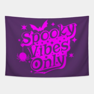 Spooky Vibes Only Cute Pink Halloween Design Tapestry