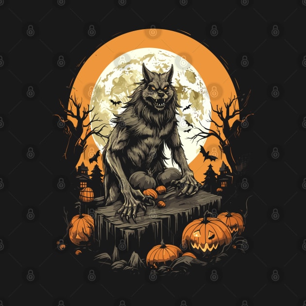 Beastly Werewolf Tee Scary Halloween Gift by NOLIMIT-MERICA