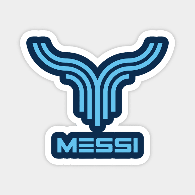 The Messi Logo: Celebrating the GOAT of Football with Abstract Grace Magnet by Magicform