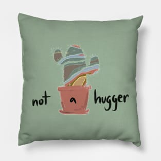 Not a Hugger Cactus Pillow