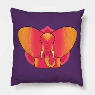 Sunset Elephant :: Safari Pillow
