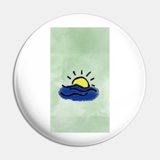 Sun And sea waves Pin