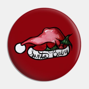 Santa Baby Christmas Hat Pin