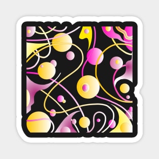 Abstract Easter bubbles and lines Magnet