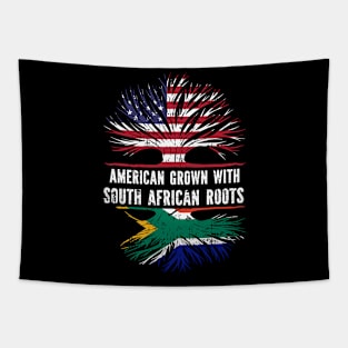 American Grown with South African Roots USA Flag Tapestry